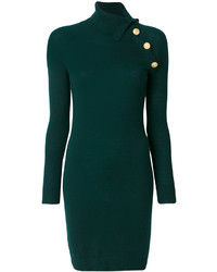 Темно-зеленое шерстяное платье от PIERRE BALMAIN
