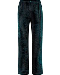 Женские темно-зеленые бархатные стеганые классические брюки от F.R.S For Restless Sleepers