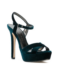 Темно-зеленые босоножки на каблуке от Marc Ellis