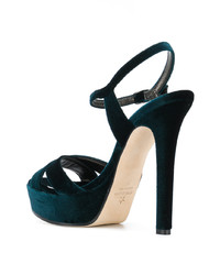 Темно-зеленые босоножки на каблуке от Marc Ellis