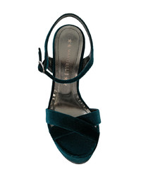 Темно-зеленые босоножки на каблуке от Marc Ellis