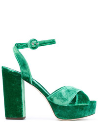 Женские темно-зеленые босоножки от Dolce & Gabbana