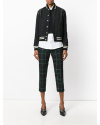 Женские темно-зеленые брюки в шотландскую клетку от Dsquared2