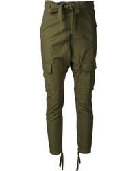 Женские темно-зеленые брюки карго от AR+