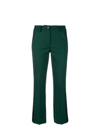 Темно-зеленые брюки-клеш от P.A.R.O.S.H.