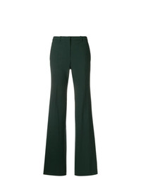Темно-зеленые брюки-клеш от Theory