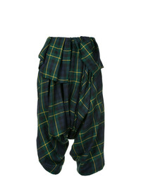 Темно-зеленые брюки-кюлоты в шотландскую клетку от Comme Des Garçons Vintage