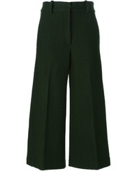 Темно-зеленые брюки-кюлоты от Jil Sander