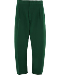 Темно-зеленые брюки-кюлоты от Marni