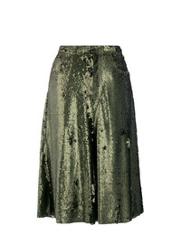 Темно-зеленые брюки-кюлоты от MARQUES ALMEIDA