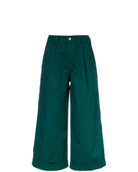 Темно-зеленые брюки-кюлоты от Societe Anonyme