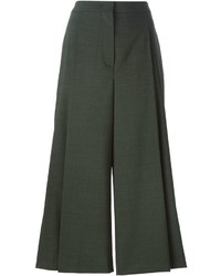 Темно-зеленые брюки-кюлоты от Sportmax