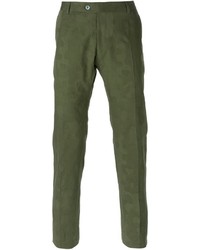 Темно-зеленые брюки чинос с камуфляжным принтом от Tonello