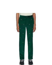 Темно-зеленые брюки чинос с принтом от Aimé Leon Dore
