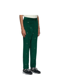 Темно-зеленые брюки чинос с принтом от Aimé Leon Dore