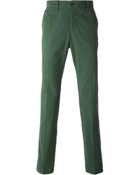 Темно-зеленые брюки чинос от Aspesi