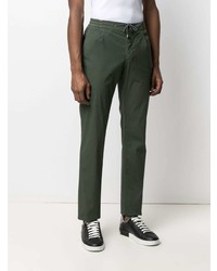 Темно-зеленые брюки чинос от Canali