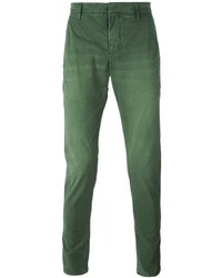 Темно-зеленые брюки чинос от Dondup