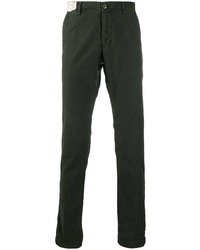 Темно-зеленые брюки чинос от Incotex