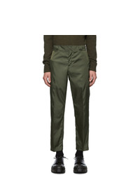 Темно-зеленые брюки чинос от Prada