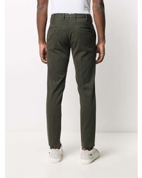 Темно-зеленые брюки чинос от Incotex