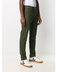 Темно-зеленые брюки чинос от Incotex