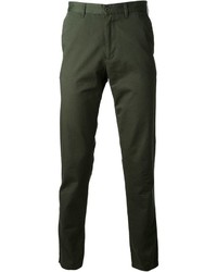 Темно-зеленые брюки чинос от Tomas Maier