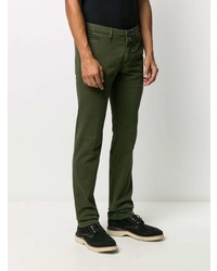 Темно-зеленые брюки чинос от Jacob Cohen