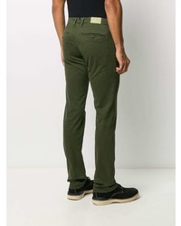 Темно-зеленые брюки чинос от Jacob Cohen
