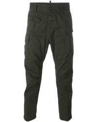 Мужские темно-зеленые брюки от DSQUARED2