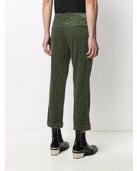 Темно-зеленые вельветовые брюки чинос от Haider Ackermann