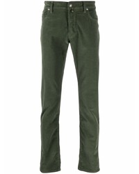 Мужские темно-зеленые вельветовые джинсы от Jacob Cohen