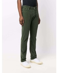 Мужские темно-зеленые вельветовые джинсы от Jacob Cohen