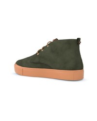 Мужские темно-зеленые высокие кеды от Swear
