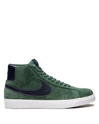 Мужские темно-зеленые высокие кеды от Nike