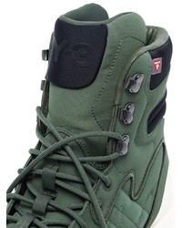 Мужские темно-зеленые высокие кеды от Y-3