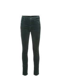 Темно-зеленые джинсы скинни от J Brand