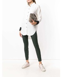 Темно-зеленые джинсы скинни от Armani Exchange