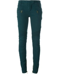 Женские темно-зеленые джинсы от Balmain