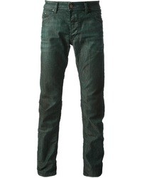 Мужские темно-зеленые джинсы от Diesel