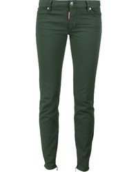 Женские темно-зеленые джинсы от Dsquared2
