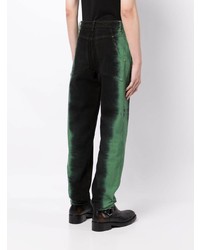Мужские темно-зеленые джинсы от Eckhaus Latta