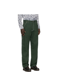 Мужские темно-зеленые джинсы от Noon Goons