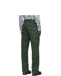Мужские темно-зеленые джинсы от Noon Goons
