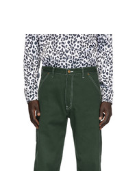 Мужские темно-зеленые джинсы от Noon Goons