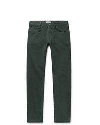 Мужские темно-зеленые джинсы от Incotex