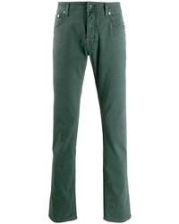 Мужские темно-зеленые джинсы от Jacob Cohen