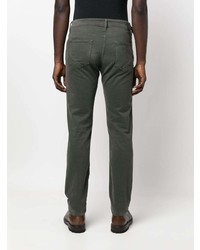 Мужские темно-зеленые джинсы от Incotex