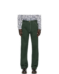 Мужские темно-зеленые джинсы от Noon Goons
