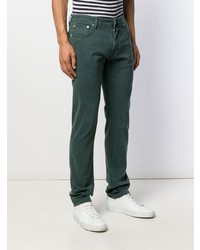 Мужские темно-зеленые джинсы от Jacob Cohen